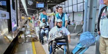 Kemenhub Berangkatkan 303 Peserta Mudik Gratis Ramah Anak dan Disabilitas dengan Moda Kereta Api