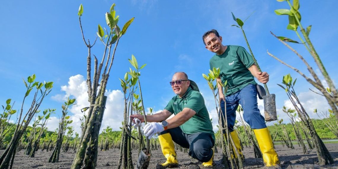 Peringati Hari Bumi Sedunia, Bank BSN Tanam 1.150 Bibit Mangrove di Kawasan Pesisir Teluk Benoa Bali