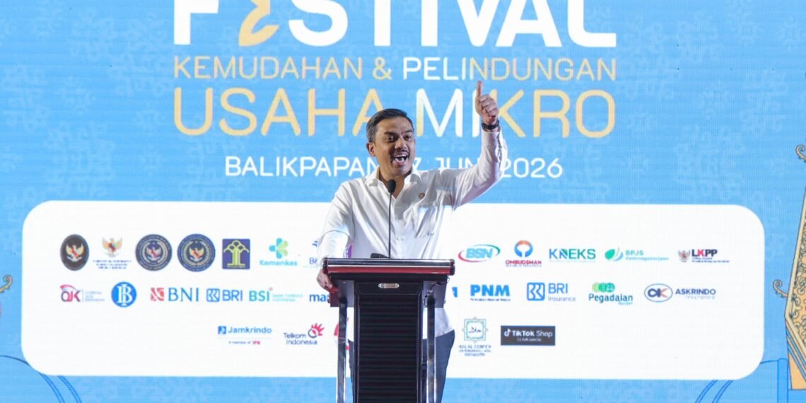 Menteri UMKM Buka Festival Kemudahan dan Pelindungan Usaha Mikro 2026 di Balikpapan
